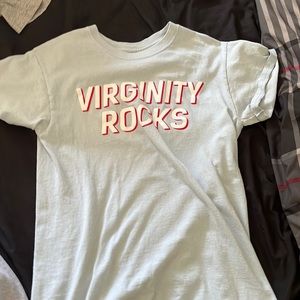 Light blue danny duncan virginity rocks shirt, size small, worn few times.